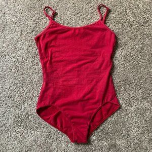 Red Capezio Adult Medium cami leotard